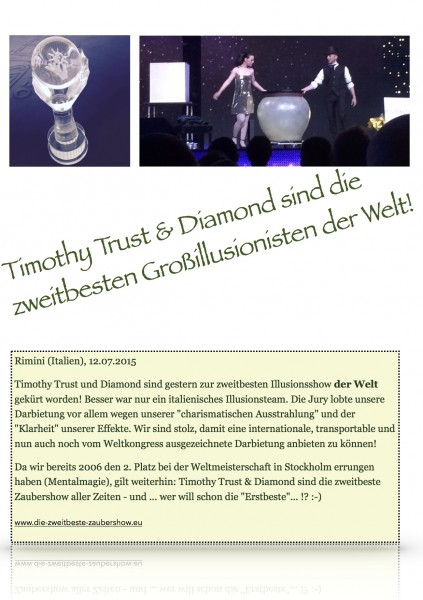 Newsletter Weltmeisterschaft der Zauberer FISM 