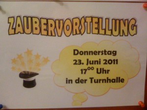 Zaubervorstellung Nettes kleines Plakat zur Zaubervorstellung